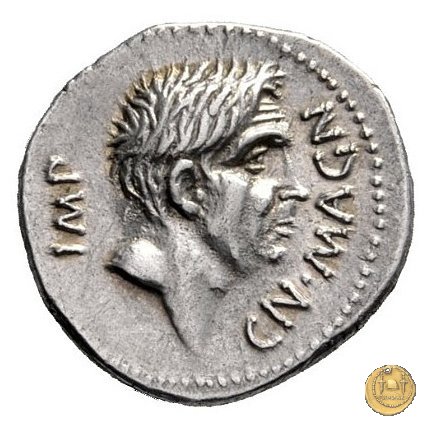 470/1c - denario Cn. Pompeius / M. Minatius Sabinus 46-45 BC (Spagna)