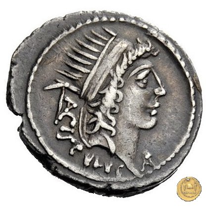 474/5 - denario L. Valerius Acisculus 45 BC (Roma)