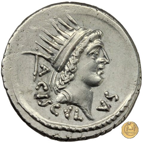 474/5 - denario L. Valerius Acisculus 45 BC (Roma)