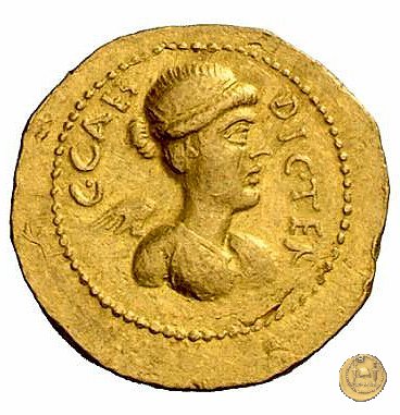 475/1 - aureo C. Iulius Caesar / L. Munatius Plancus 45 BC (Roma)