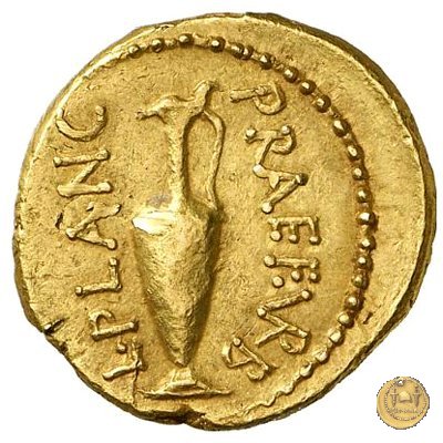 475/1 - aureo C. Iulius Caesar / L. Munatius Plancus 45 BC (Roma)