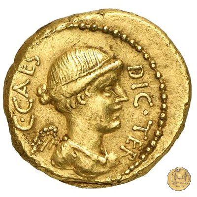 475/1 - aureo C. Iulius Caesar / L. Munatius Plancus 45 BC (Roma)