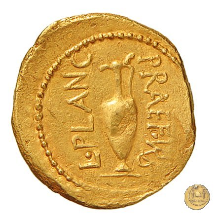 475/1 - aureo C. Iulius Caesar / L. Munatius Plancus 45 BC (Roma)