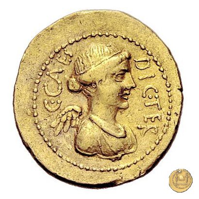 475/1 - aureo C. Iulius Caesar / L. Munatius Plancus 45 BC (Roma)