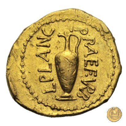 475/1 - aureo C. Iulius Caesar / L. Munatius Plancus 45 BC (Roma)