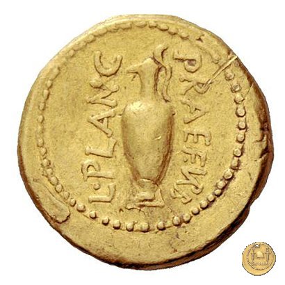 475/1 - aureo C. Iulius Caesar / L. Munatius Plancus 45 BC (Roma)