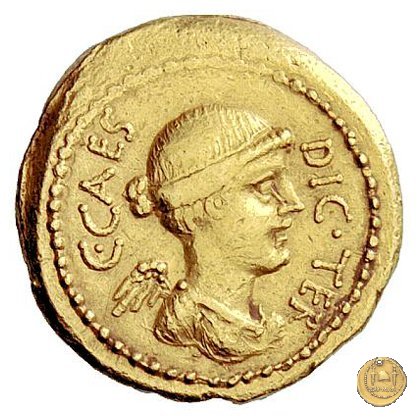 475/1 - aureo C. Iulius Caesar / L. Munatius Plancus 45 BC (Roma)