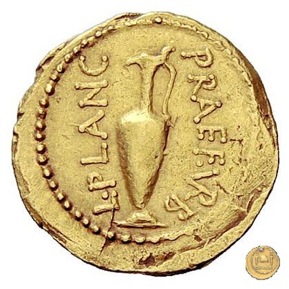 475/1 - aureo C. Iulius Caesar / L. Munatius Plancus 45 BC (Roma)