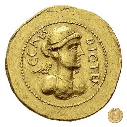 475/1 - aureo C. Iulius Caesar / L. Munatius Plancus 45 a.C. (Roma)