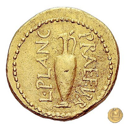 475/1 - aureo C. Iulius Caesar / L. Munatius Plancus 45 BC (Roma)