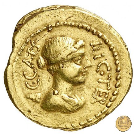 475/1 - aureo C. Iulius Caesar / L. Munatius Plancus 45 BC (Roma)