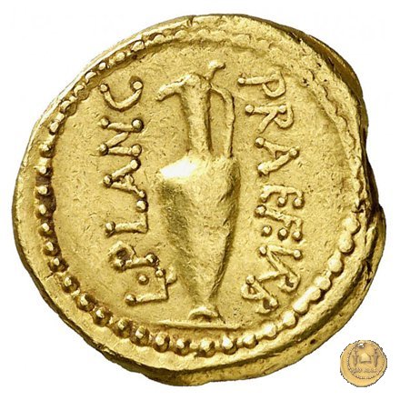 475/1 - aureo C. Iulius Caesar / L. Munatius Plancus 45 BC (Roma)