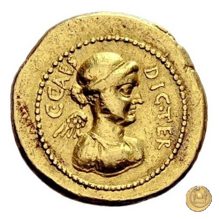 475/1 - aureo C. Iulius Caesar / L. Munatius Plancus 45 BC (Roma)