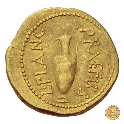 475/1 - aureo C. Iulius Caesar / L. Munatius Plancus 45 a.C. (Roma)
