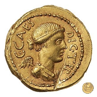 475/1 - aureo C. Iulius Caesar / L. Munatius Plancus 45 BC (Roma)