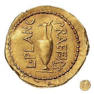 475/1 - aureo C. Iulius Caesar / L. Munatius Plancus 45 BC (Roma)