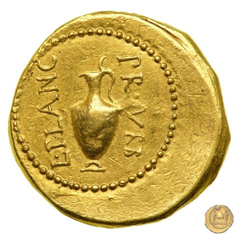 475/1 - aureo C. Iulius Caesar / L. Munatius Plancus 45 BC (Roma)