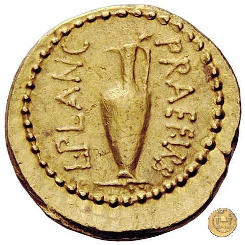 475/1 - aureo C. Iulius Caesar / L. Munatius Plancus 45 BC (Roma)