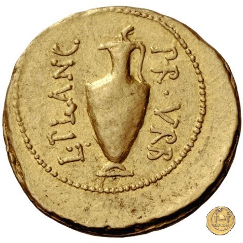 475/1 - aureo C. Iulius Caesar / L. Munatius Plancus 45 BC (Roma)