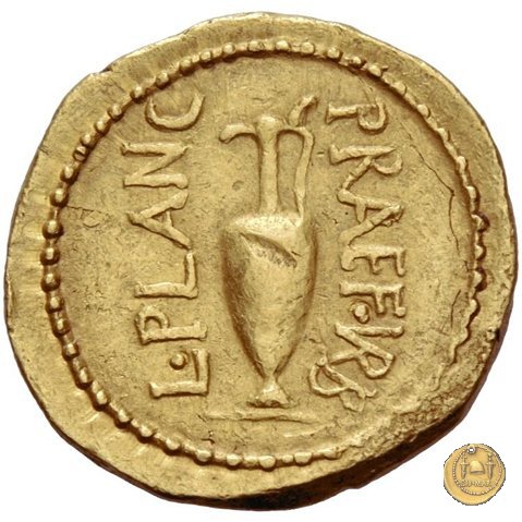 475/1 - aureo C. Iulius Caesar / L. Munatius Plancus 45 BC (Roma)