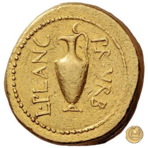 475/1 - aureo C. Iulius Caesar / L. Munatius Plancus 45 BC (Roma)