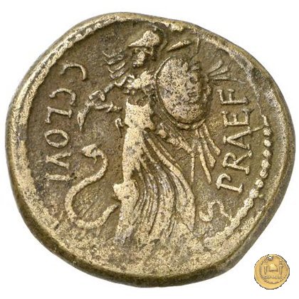 476/1 - bronzo C. Iulius Caesar / C. Clovius 45 BC