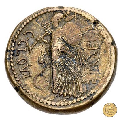 476/1 - bronzo C. Iulius Caesar / C. Clovius 45 BC