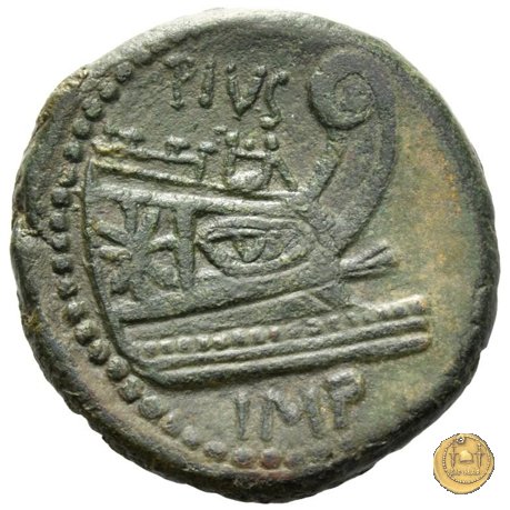 479/1 - asse Sex. Pompeius Magnus Pius 45 BC (Sicilia)