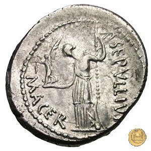 480/10 - denario C. Iulius Caesar / P. Sepullius Macer 44 BC (Roma)