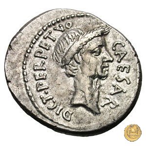 480/10 - denario C. Iulius Caesar / P. Sepullius Macer 44 BC (Roma)