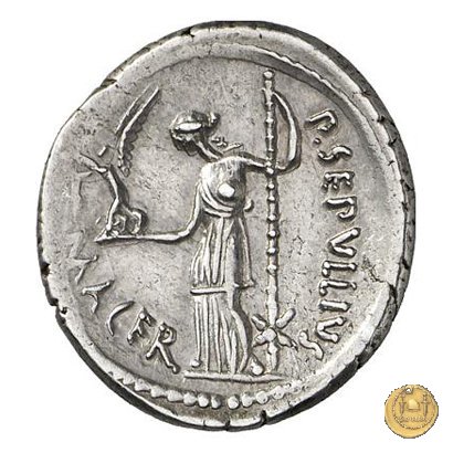 480/11 - denario C. Iulius Caesar / P. Sepullius Macer 44 BC (Roma)