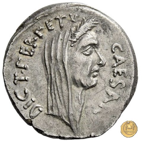480/12 - denario C. Iulius Caesar / P. Sepullius Macer 44 BC (Roma)