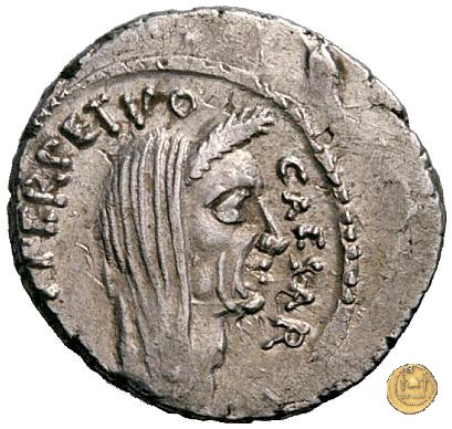 480/13 - denario C. Iulius Caesar / P. Sepullius Macer 44 BC (Roma)