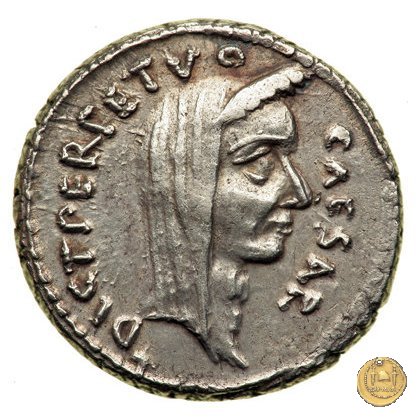 480/13 - denario C. Iulius Caesar / P. Sepullius Macer 44 BC (Roma)