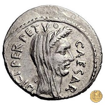 480/13 - denario C. Iulius Caesar / P. Sepullius Macer 44 BC (Roma)