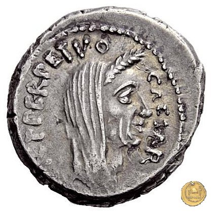 480/13 - denario C. Iulius Caesar / P. Sepullius Macer 44 BC (Roma)