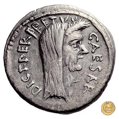 480/13 - denario C. Iulius Caesar / P. Sepullius Macer 44 BC (Roma)