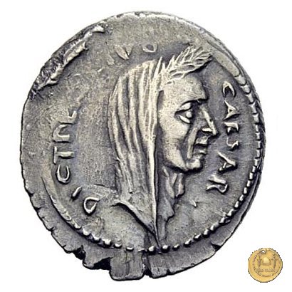 480/13 - denario C. Iulius Caesar / P. Sepullius Macer 44 BC (Roma)