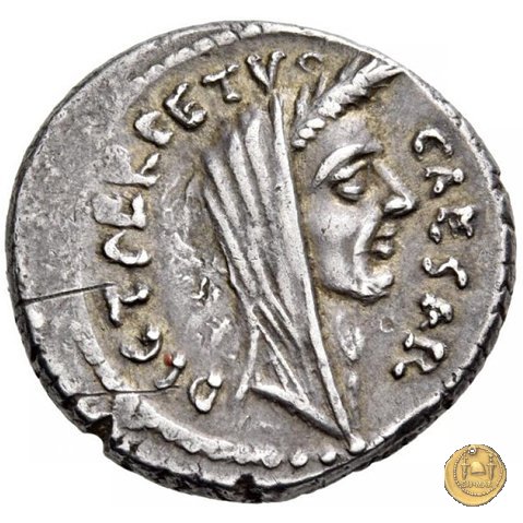 480/13 - denario C. Iulius Caesar / P. Sepullius Macer 44 BC (Roma)