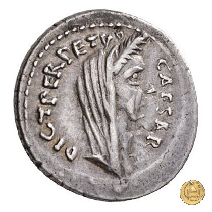 480/14 - denario C. Iulius Caesar / P. Sepullius Macer 44 BC (Roma)