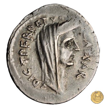 480/14 - denario C. Iulius Caesar / P. Sepullius Macer 44 BC (Roma)