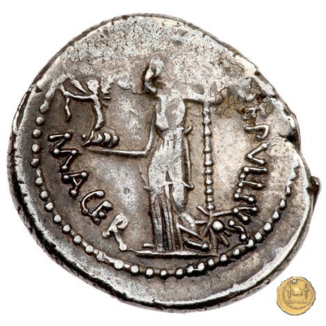 480/14 - denario C. Iulius Caesar / P. Sepullius Macer 44 BC (Roma)