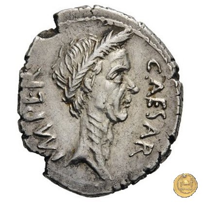 480/17 - denario C. Iulius Caesar / M. Mettius 44 BC (Roma)