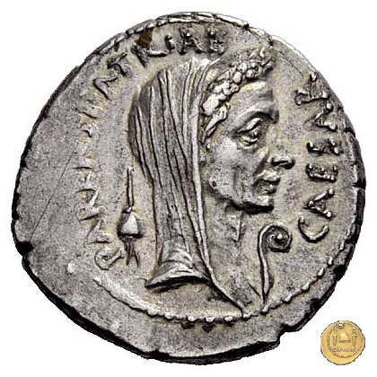 480/19 - denario C. Iulius Caesar / C. Cossutius Maridianus 44 BC (Roma)