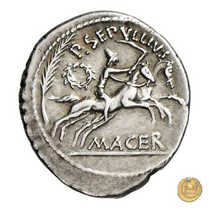 480/21 - denario C. Iulius Caesar / P. Sepullius Macer 44 BC (Roma)