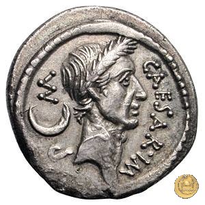 480/4 - denario C. Iulius Caesar / L. Aemilius Buca 44 BC (Roma)