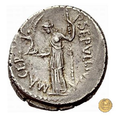 480/5 - denario C. Iulius Caesar / P. Sepullius Macer 44 BC (Roma)