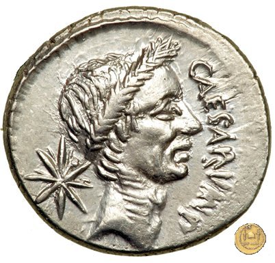 480/5 - denario C. Iulius Caesar / P. Sepullius Macer 44 BC (Roma)