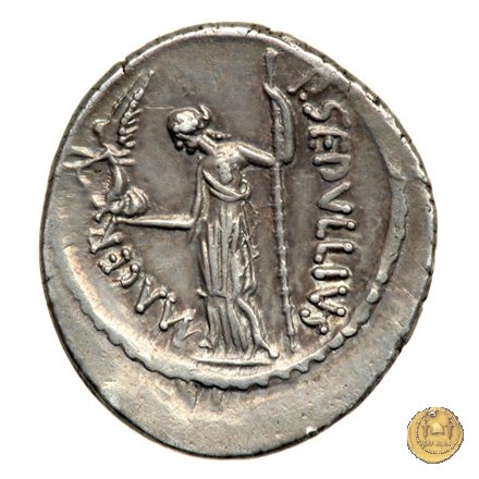 480/5 - denario C. Iulius Caesar / P. Sepullius Macer 44 BC (Roma)