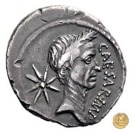 480/5 - denario C. Iulius Caesar / P. Sepullius Macer 44 BC (Roma)